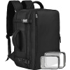 Beraliy Large Travel Backpack for Women Men, 40L Carry On Backpack Airline Approved, 17 inch Laptop Backpack, Hiking Backpack, Waterproof Weekender Person Item Bag, Black