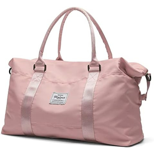 HYC00 Travel Duffel Bag, Sports Tote Gym Bag, Shoulder Weekender Overnight Bag for Women,Pink