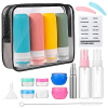IMPORX 19 Pack Travel Size Toiletries Containers Refillable Perfume Bottles Tsa Approved Travel Toiletry Bag For Women Must Haves Accessories Travel Essentials