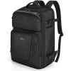 LIGHT FLIGHT Mens Travel Backpack, 36.5L Airline Approved 17.3 inch Laptop Backpack for Weekend Trip, Water-resistant Weekender Backpack for Business, Black